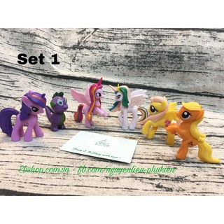 SET CẮM BÁNH HOẠT HÌNH CHỦ ĐỀ PONY - C239 SET 6 KÌ LÂN