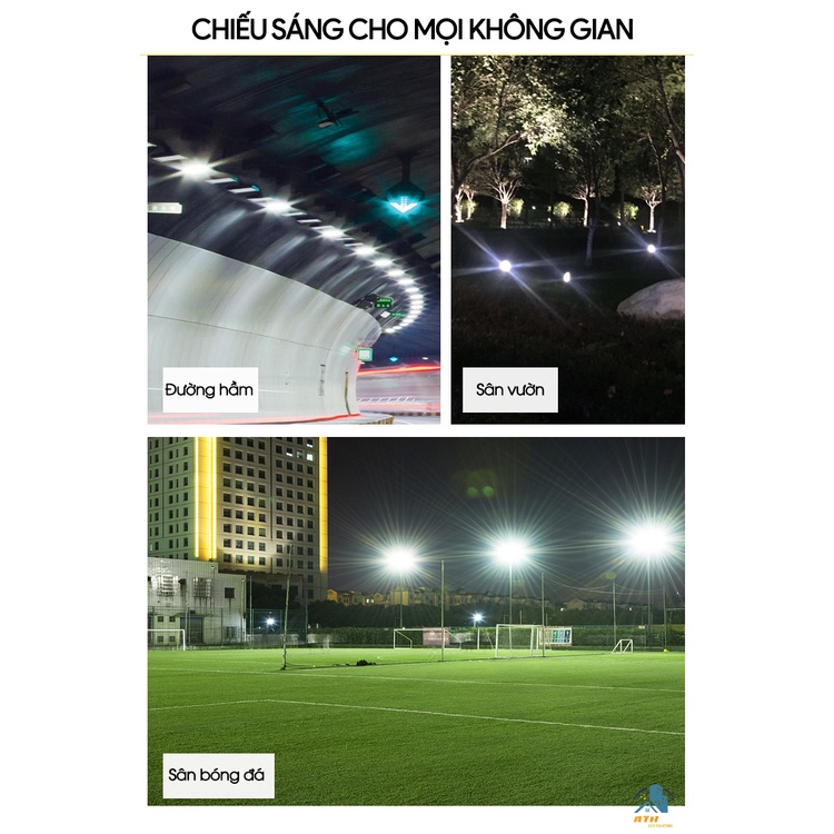 Đèn pha led ngoài trời điện 220v công xuất 50W,100w,200w  ATH LIGHTING chiếu sáng biển quảng cáo nhà xưởng, sân bóng