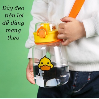 Bình nước vịt vàng G.DUCK Cute đạt chuẩn vệ sinh an toàn thực phẩm bình 1000ML tặng kèm tấm sticker trang trí