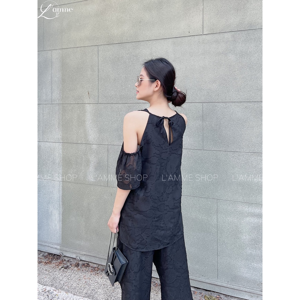 Set bầu Maya chất tơ mềm họa tiết hoa siêu sang chảnh cho chị em diện đi làm by LAMME