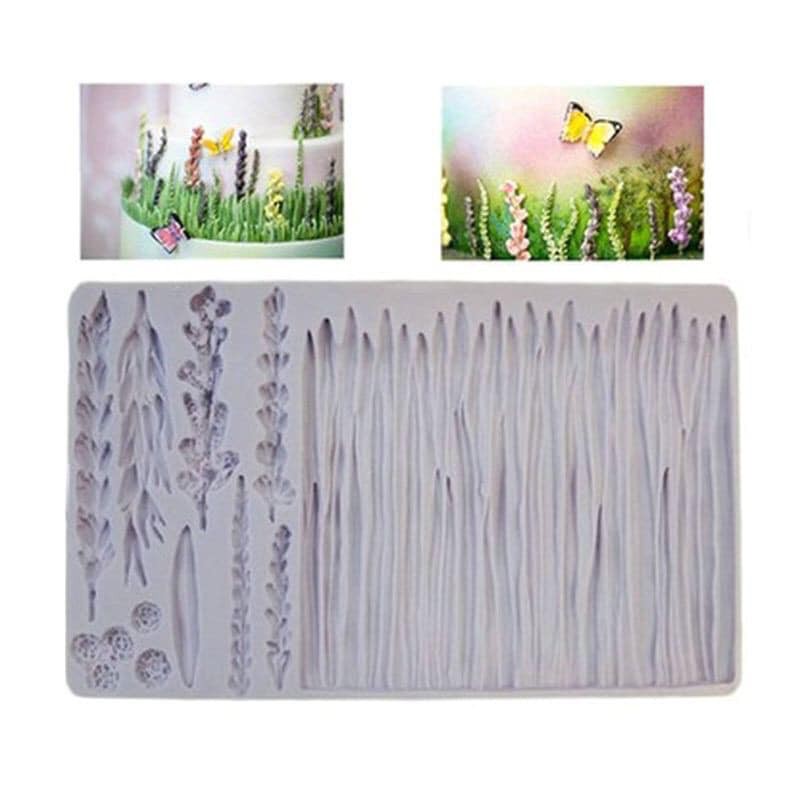Khuôn silicon 4D ốp viền hoa lavender