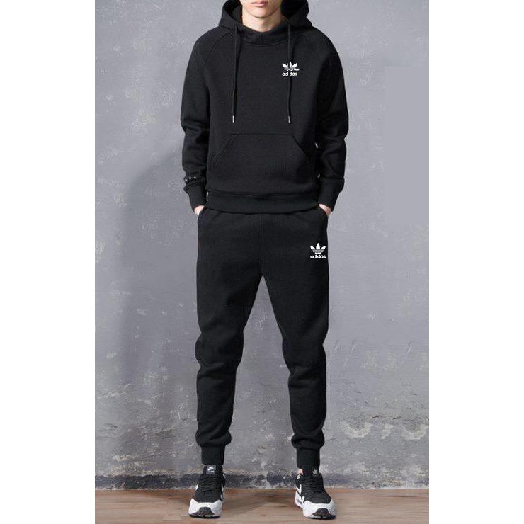 Bộ nỉ nam Adidas có mũ dày mặc cực ấm, Bộ đồ nỉ Thu Đông Nam cao cấp, bộ quần áo nỉ thể thao nam - HÀNG MỚI VỀ0 Tốt