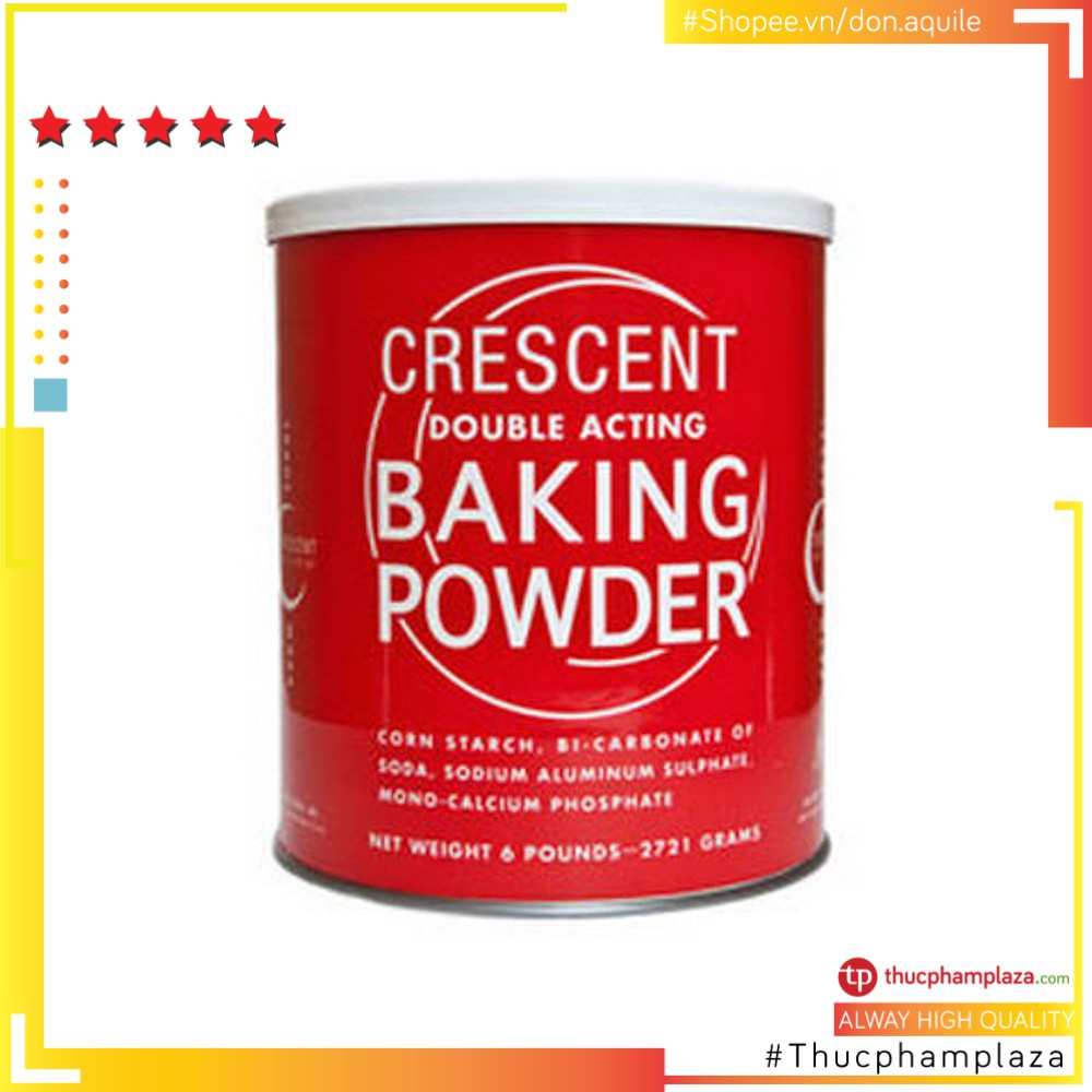 Bột nở baking powder Crescent hộp to 2721gr