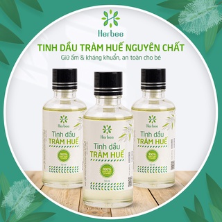 Combo 3 Chai Tinh Dầu Tràm Huế Thương Hiệu Herbee 50ml (nguyên chất 100%) | Thanh lọc và khử khuẩn không khí trong phòng