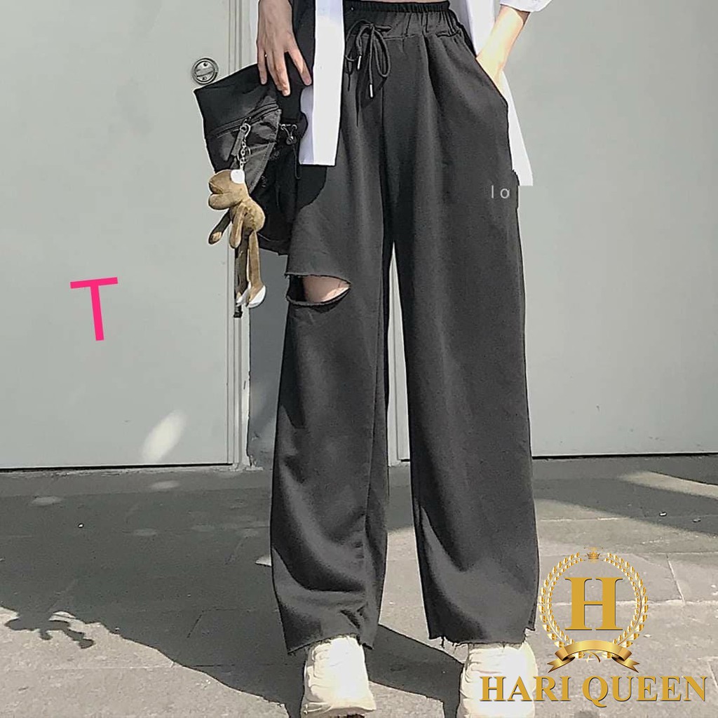 FREE SHIP ĐƠN TỪ 50K Quần ống rộng rách rua gấu DTR0720 1