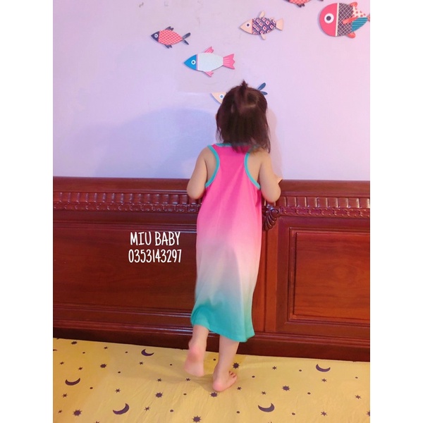 Váy sát nách c&J hoạ tiết dưa hấu du xịn cực yêu bé gái sz đại