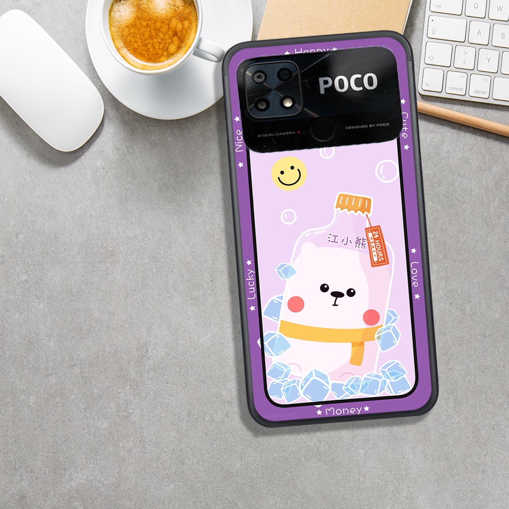 ỐP LƯNG XIAOMI POCO C40, IN HÌNH GẤU&amp;THỎ MÀU SẮC BẮT MẮT.