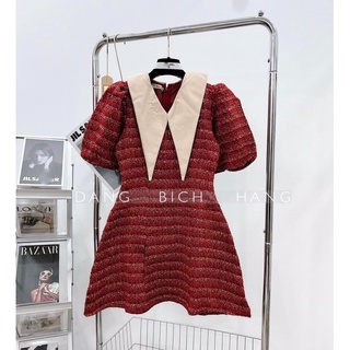 VÁY DẠ TWEED CỔ SEN