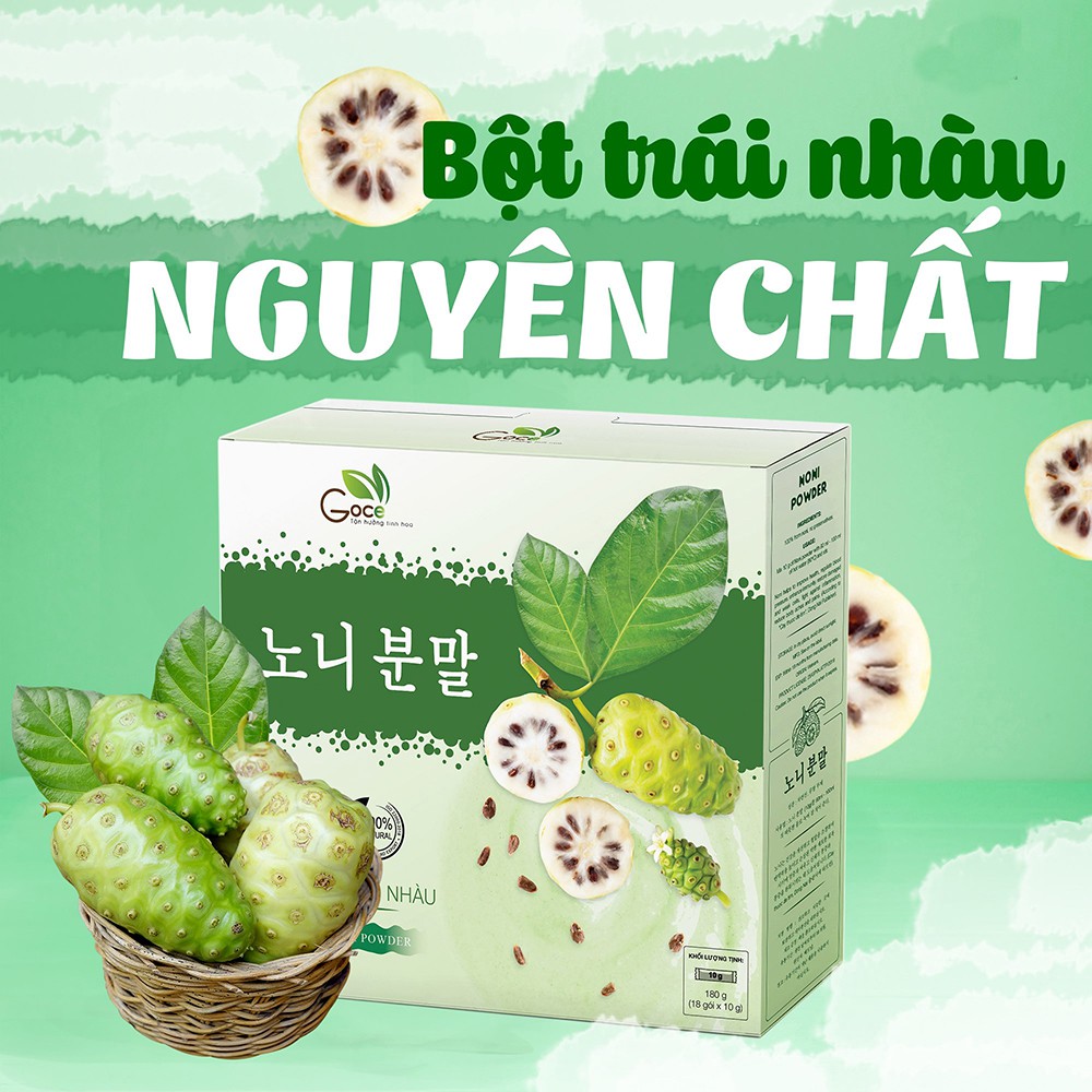 Bột trái nhàu nguyên chất Goce 180g (18 gói x 10 g)