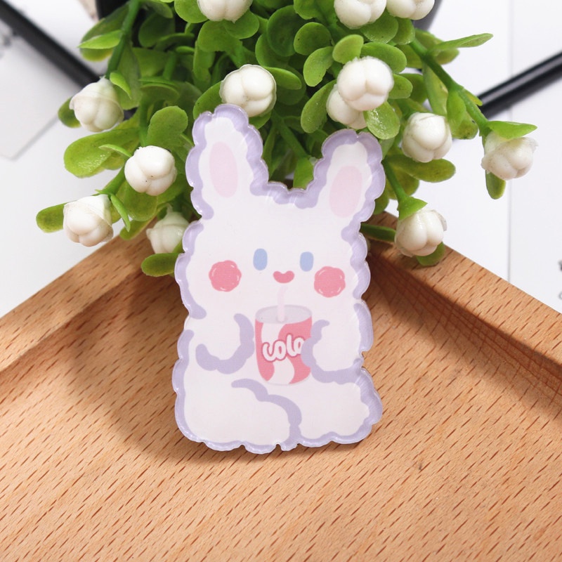 Huy Hiệu Cài Áo Hình Thỏ Hoạt Hình Dễ Thương