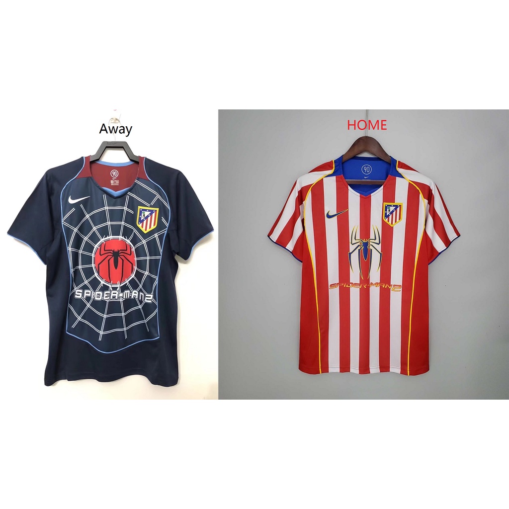 Áo Thun Họa Tiết Câu Lạc Bộ Bóng Đá Atletico Madrid Phong Cách Retro Cho Nam 2004-2005