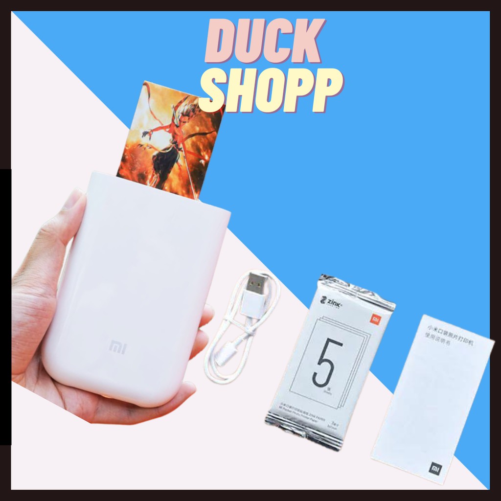 Máy in ảnh mini màu xiaomi thông minh DIY mini cầm tay XIAOMI 300dpi 500mAh