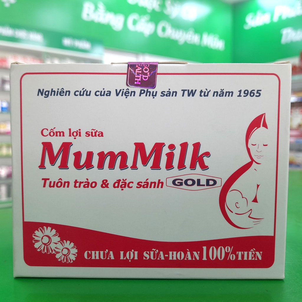 [Chính Hãng] Cốm lợi sữa Mummilk Gold - Sản phẩm của Viện Phụ sản TW từ 1965, Chưa lợi sữa Hoàn 100% tiền (hộp 20 gói)