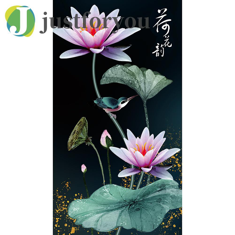 Tranh Thêu Chữ Thập 11ct Hình Hoa Sen