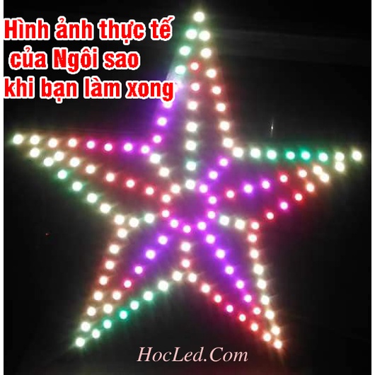 Mạch Led Ngôi Sao Full Color Trang Trí Trung Thu Noel - Điều khiển Led Đúc Full Color