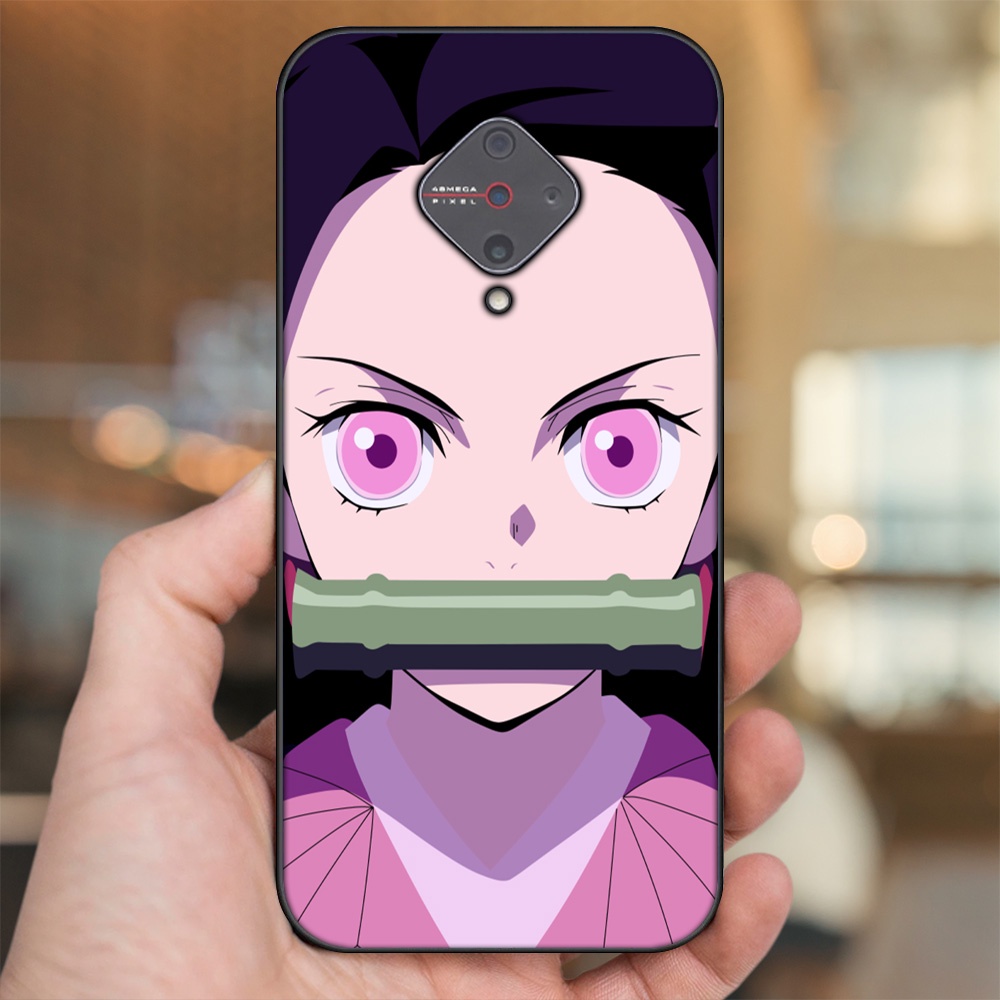 Ốp lưng Vivo S1 Pro viền đen in hình Nezuko Kimetsu no Yaiba