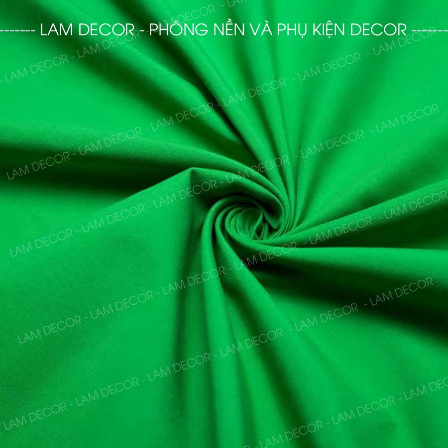 Phông vải xanh lá tách nền dành cho studio chất Cotton Muslin Cao cấp