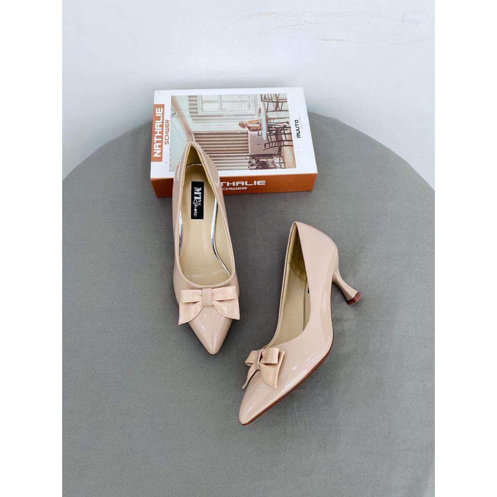 [shop giay minh thu] Giày VIP nơ nhí cao 5cm MT352