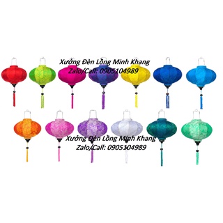 Lồng đèn hội an vãi lụa, gấm hình tròn size 30cm, 45cm siêu đẹp