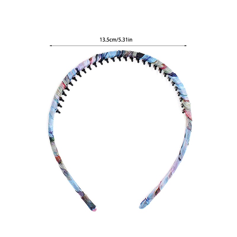 Băng Đô Cài Tóc Bản Rộng Họa Tiết Hoa Màu Trơn Đơn Giản Kèm Lược Cài Tóc