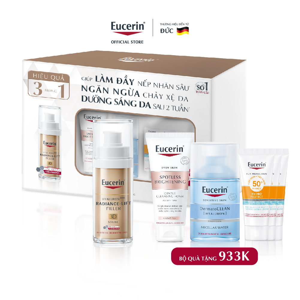 [BỘ QUÀ TẶNG 993K] Tinh chất ngăn ngừa lão hóa Eucerin Hyaluron [HD] Radiance-Lift Filler 3D Serum 30ml