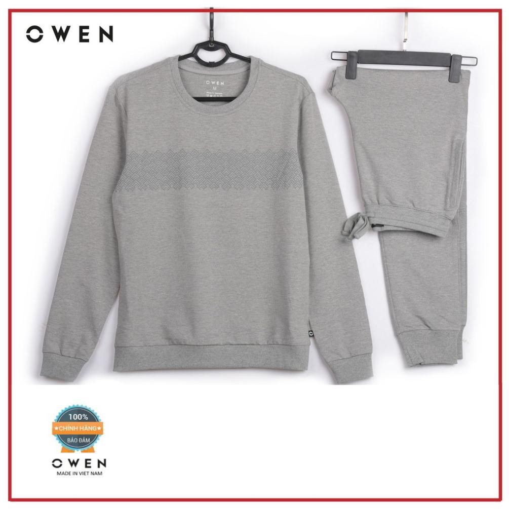 HOT 12.12 (Đủ Size) . OWEN - BỘ NỈ NAM OWEN QUẦN ỐNG BO MÀU XÁM 81254 Cực Đẹp . . 002 👈 ⇤ :