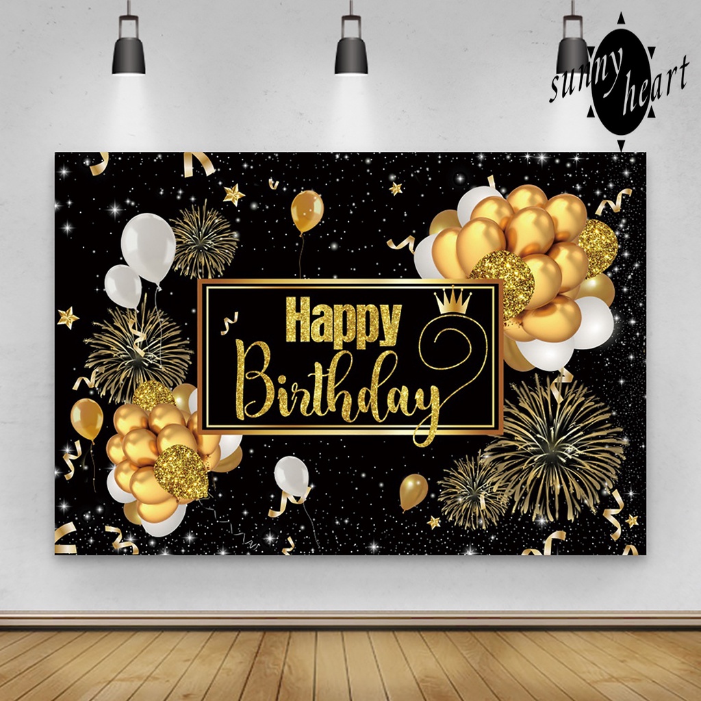 Phông Nền Vải Treo Trang Trí Tiệc Sinh Nhật In Chữ Happy Birthday Độc Đáo