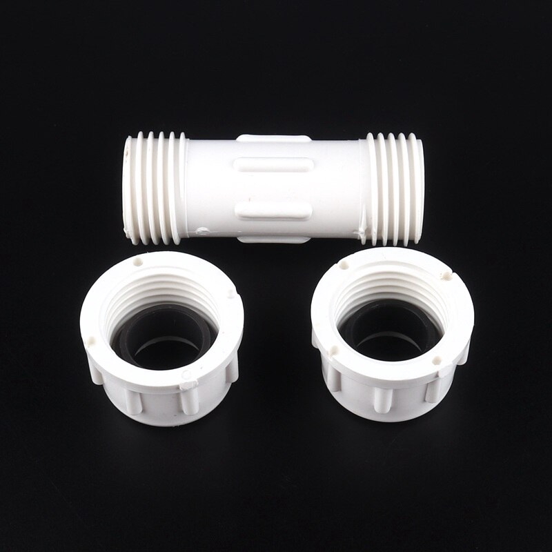 Bộ 2 Đầu Nối Ống Nước Bằng Nhựa pvc Màu Trắng / Xám Đường Kính Trong 20 / 25 / 32mm