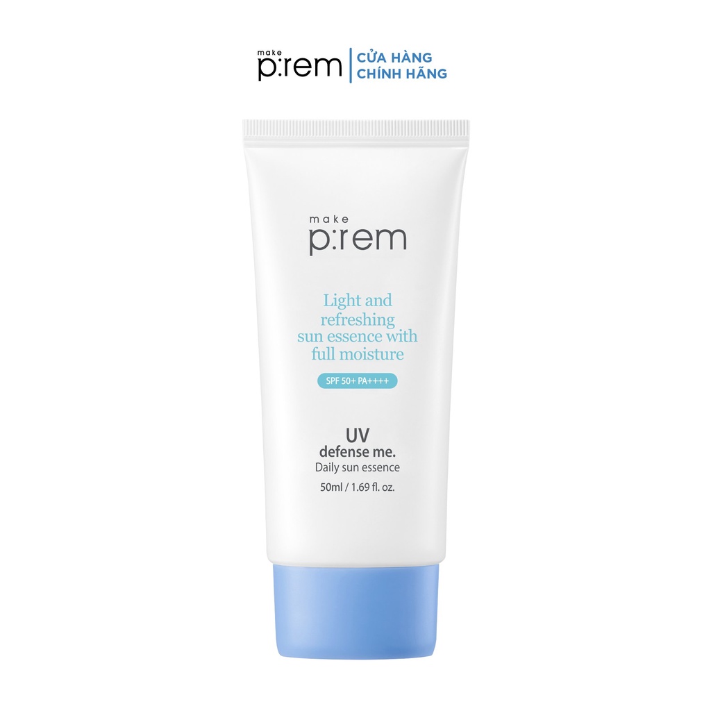 Kem chống nắng hóa học Make P:rem UV defense me. Daily sun essence SPF 50+ PA++++ 50ml