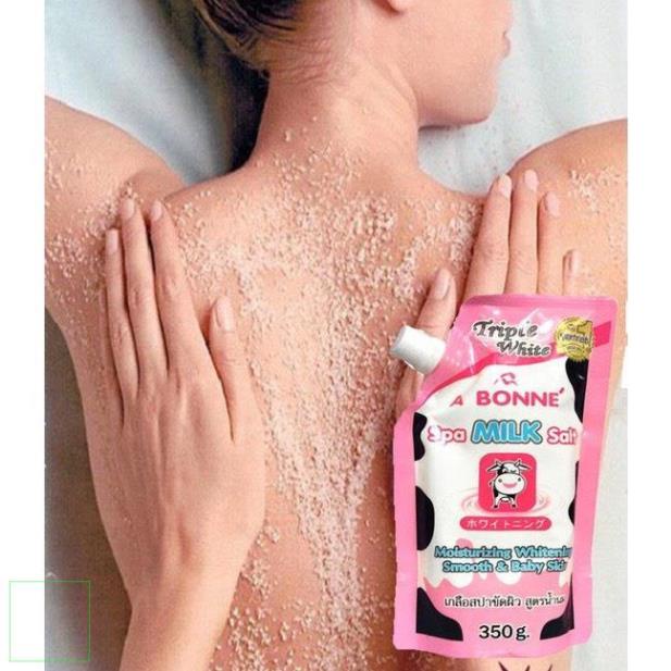 Muối Tăm Sữa Bò Abonne Spa Milk Salt Tẩy Tế Bào Chết Body Và Da Mặt Thái Lan Hương Sữa Tươi Thái Lan Túi 350g giá sỉ