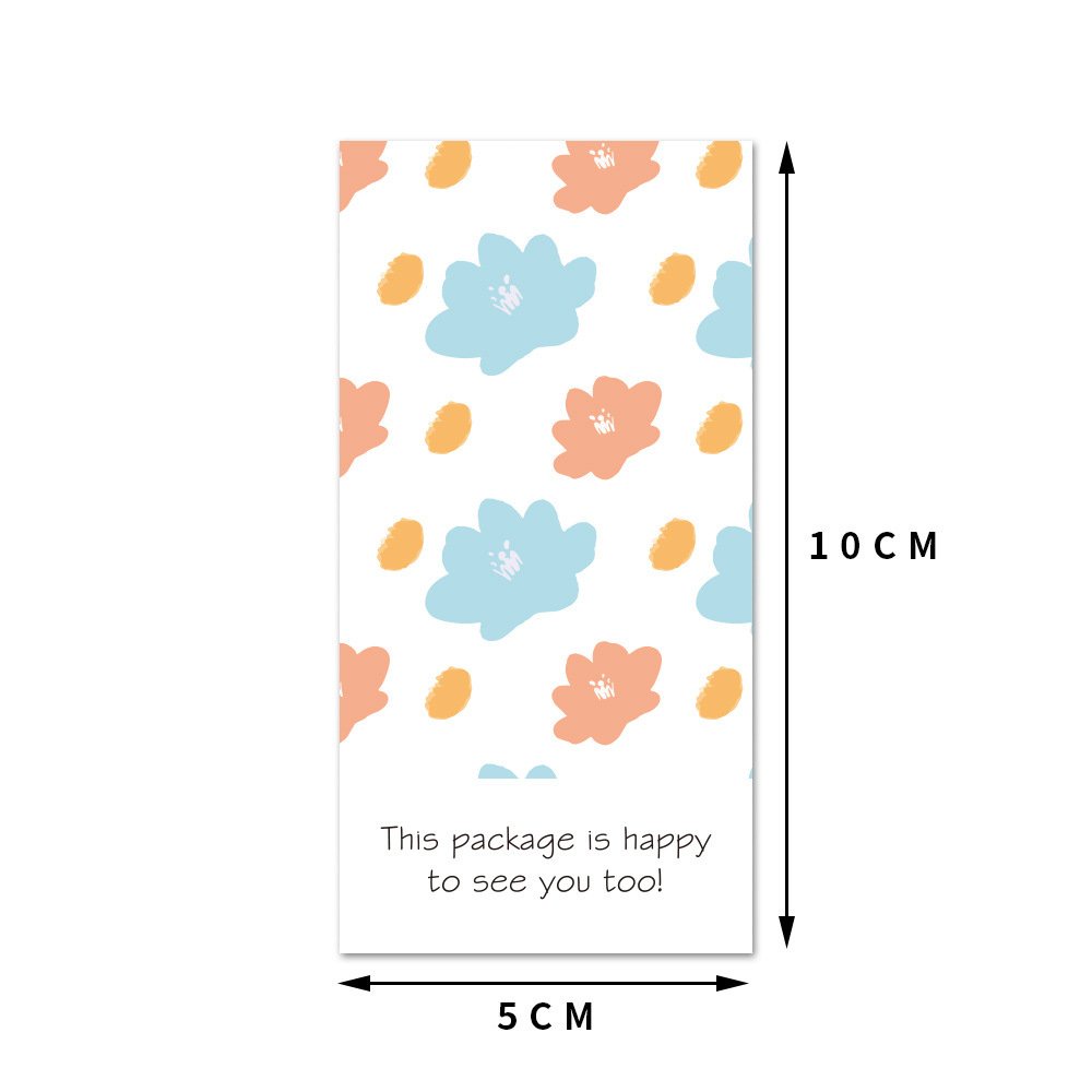 Set 50 tem dán decal hộp đóng hàng họa tiết đẹp mắt TE02 sticker niêm phong gói hàng tiết kiệm