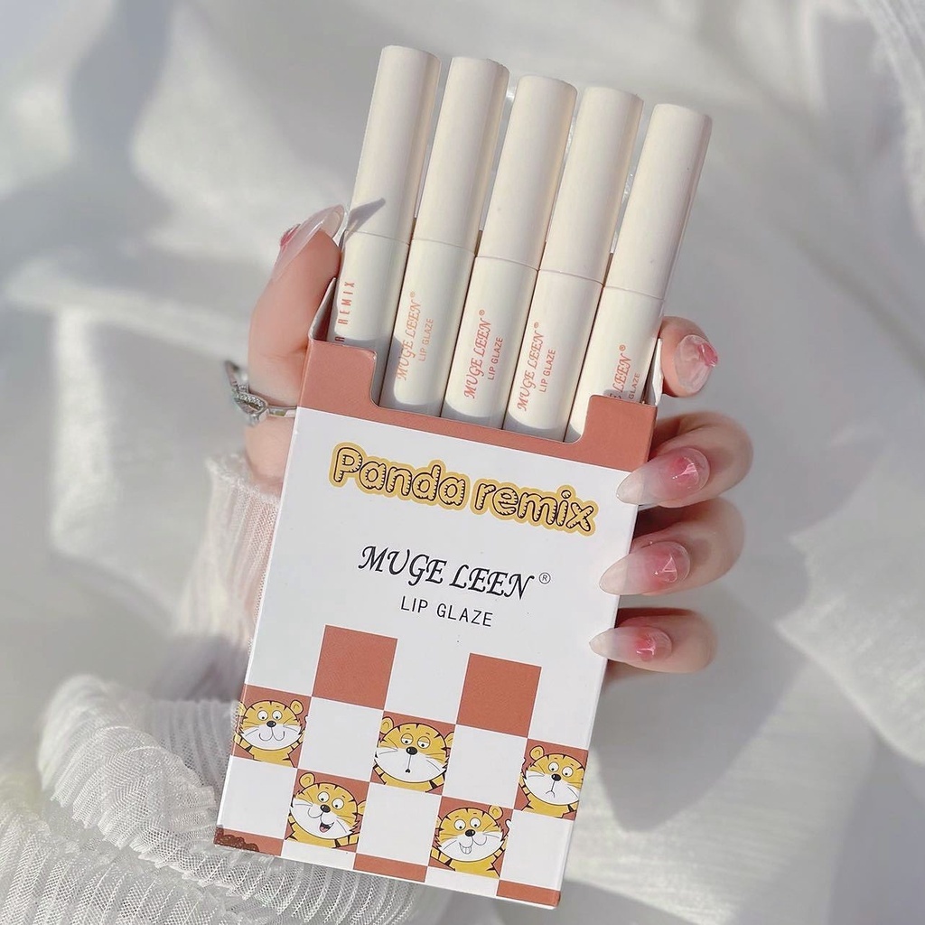 Sét 5 Son Kem Lì Panda Remix Muge Leen Nội Địa Trung BBC Cosmetic