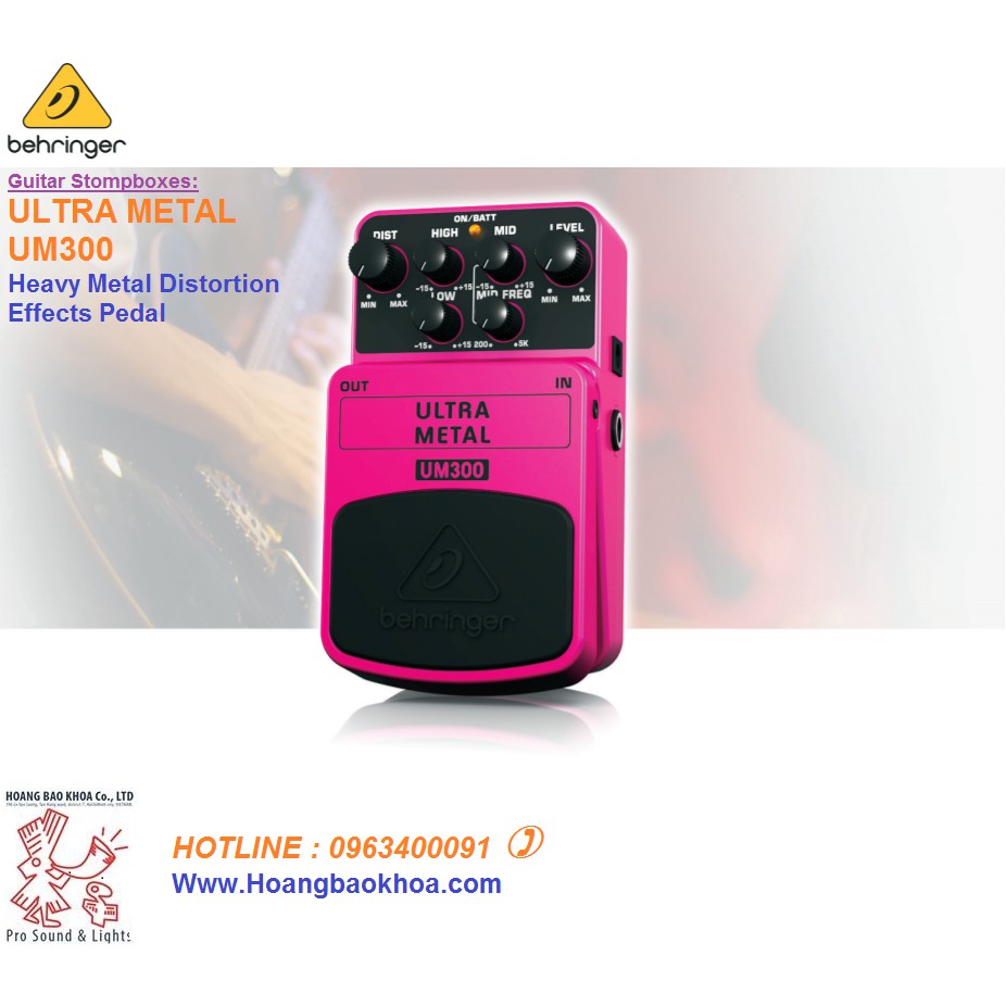 Guitar Stompboxes Behringer UM300 -Heavy Metal Distortion Effects Pedal- Phơ Cục