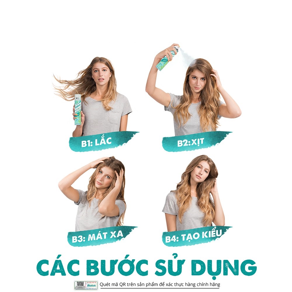 Dầu Gội Khô Batiste Anh Quốc Hương Chanh Original 200ml
