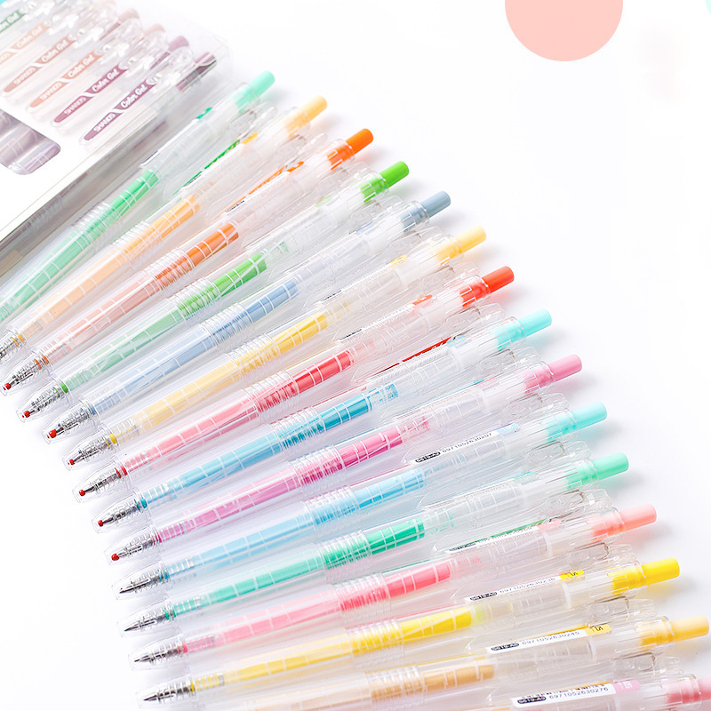 Set 9 bút bi nhiều màu ngòi 0.5 mm tiện dụng