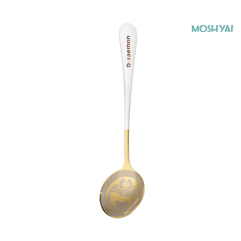 Muỗng Cà Phê Cán Dài Bằng Thép Không Gỉ Hình Doraemon Dễ Thương