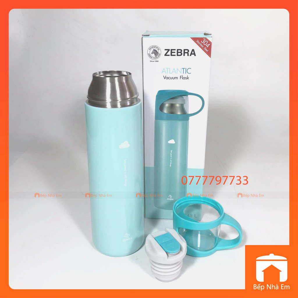 Bình Giữ Nhiệt ZEBRA Alantic 0.48L (Inox 304) - 112630. Nhập Khẩu Thái Lan