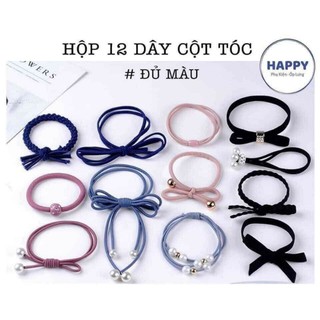 Hộp dây buộc tóc 12 chi tiết