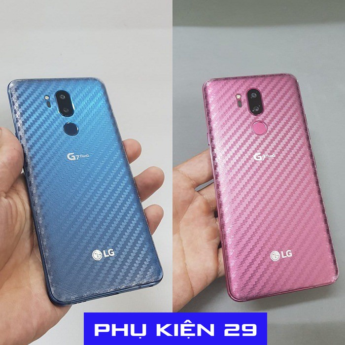 [LG G6/G7/G7 ThinQ] Dán lưng 3D vân Cacbon - Carbon