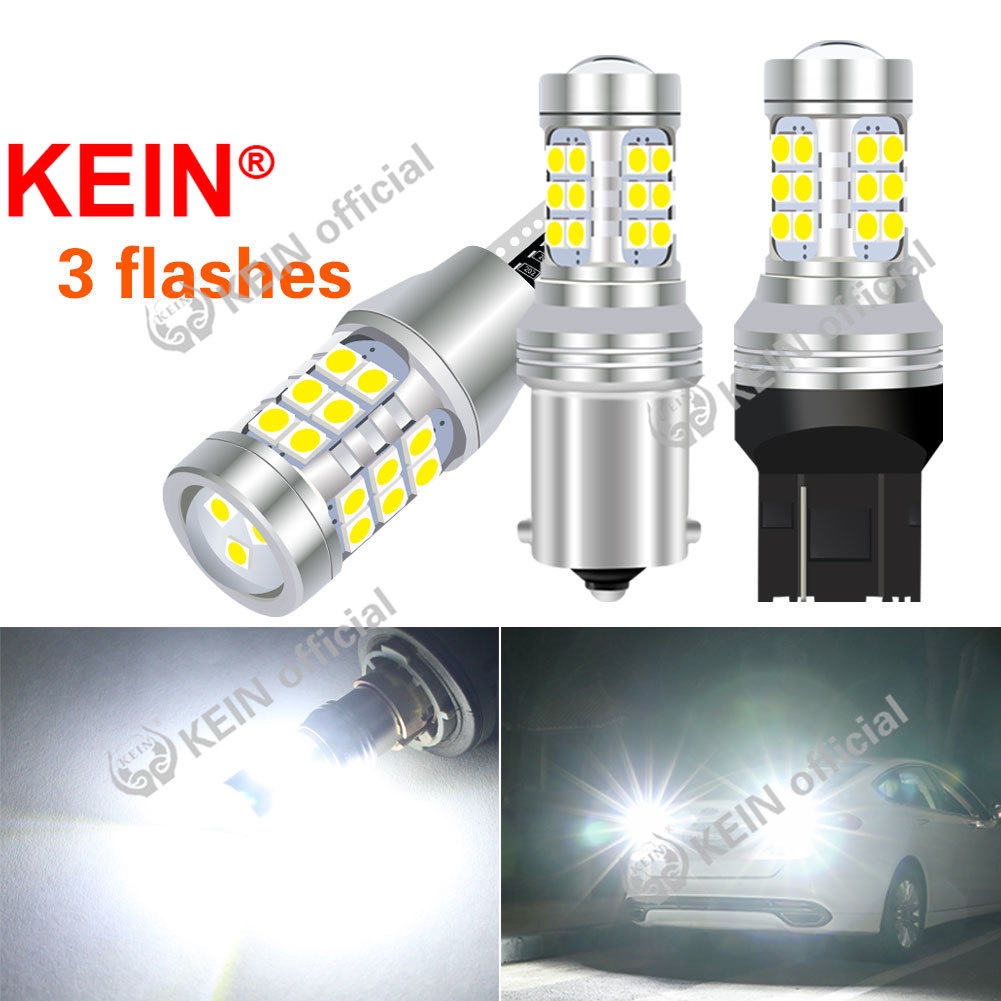 Đèn Led Tín Hiệu 3 Flash T15 T20 1156 W16W P21W W21W BA15S 7440 DC12V Màu Trắng