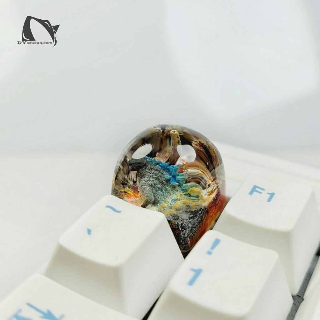 Nút bàn phím Godzilla, nút bàn phím handmade, nút bàn phím resin, Godzilla keycap SA, Artisan Keycap