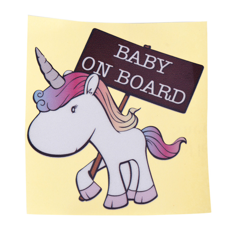 Miếng Decal Dán Tường Thiết Kế Kỳ Lân Dễ Thương Đáng Yêu Dùng Để Trang Trí Xe Hơi Tiện Dụng