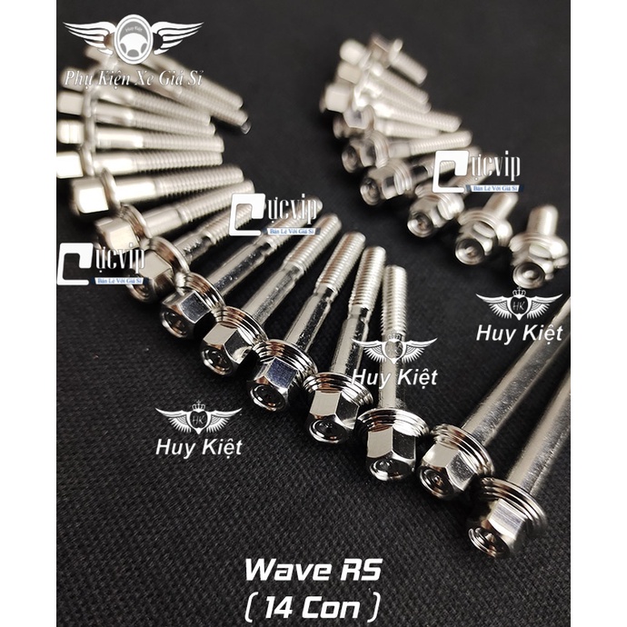 Bộ Ốc Lốc Máy Salaya PHAY THÁI Inox 304 Cho Wave RS (14 Con) MS5221