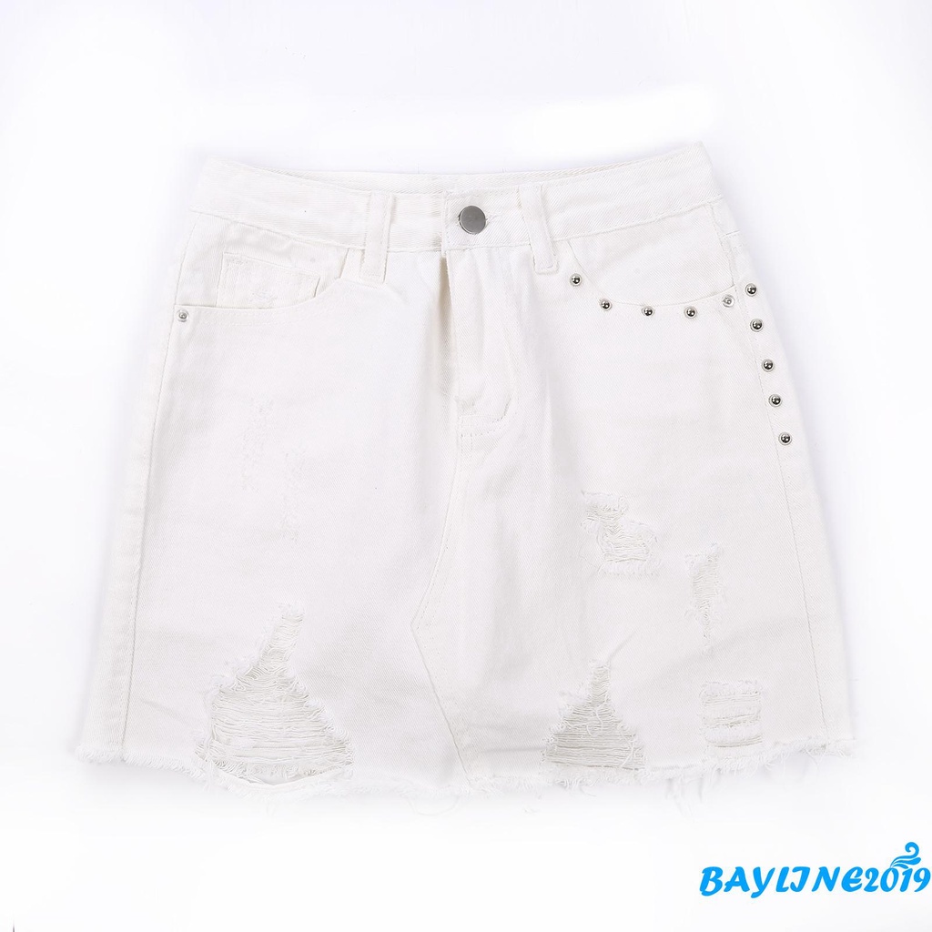 Chân Váy Jeans Lưng Cao Màu Sắc Thời Trang Cho Nữ | BigBuy360 - bigbuy360.vn