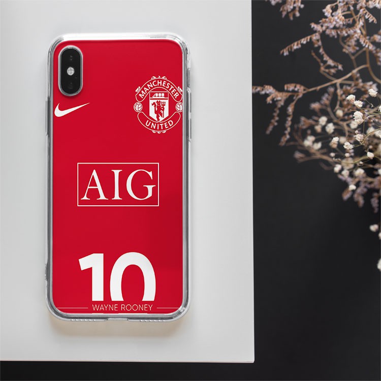 Ốp lưng số áo 10 của Wayne Rooney CLB Manchester United cho Iphone 5 6 7 8 Plus 11 12 Pro Max X Xr FOO20210210