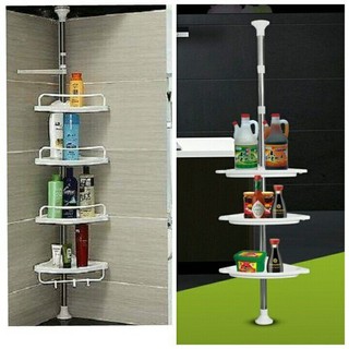 Kệ góc 4 tầng để đồ nhà tắm - ke goc rut 4 tang de do nha tam