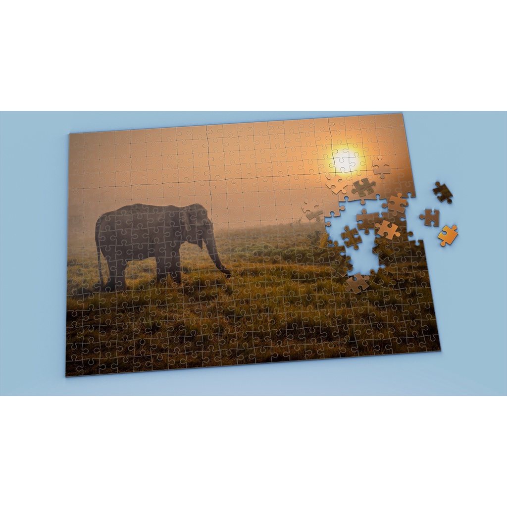 Tranh ghép hình ELEPHANT - Mẫu 3 - Nhận in theo yêu cầu