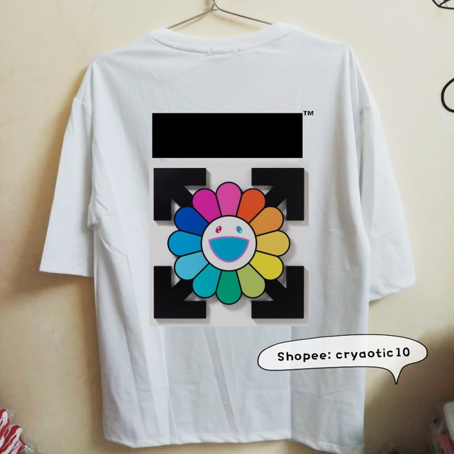 [CÓ SIZE] Áo tay lửng hoa cầu vồng hoa 7 màu Rainbow Flower KaiKai Kiki unisex