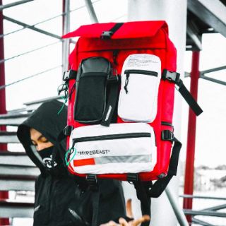 Backpack underwater hypebeast (sneaker jordan1×offwhite red)