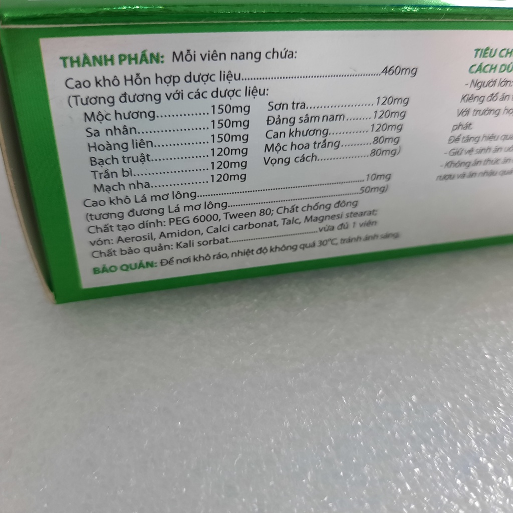 Đại tràng nam dược, giảm viêm đại tràng, táo bón, chướng bụng, đầy hơi